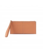 Women's Coconut Shell Leather Wristlet Bag