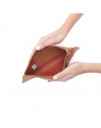 Women's Coconut Shell Leather Wristlet Bag