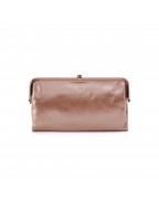 Women's Leather Frosted Rose Clutch