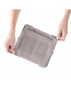 Women's Leather Light Grey Clutch