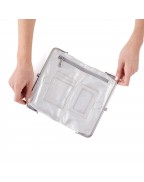Women's Leather Silver Clutch