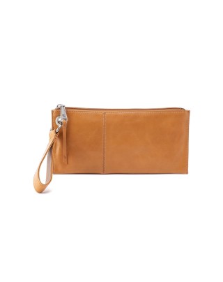 Women's Leather Wristlet Clutch