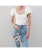 Womens Sable Flora Print Wallet