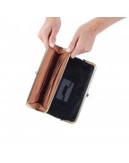 Women's black and gold crossbody bag
