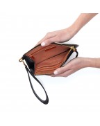 Women's black wrist bag