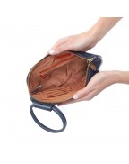 Women's blue handbag